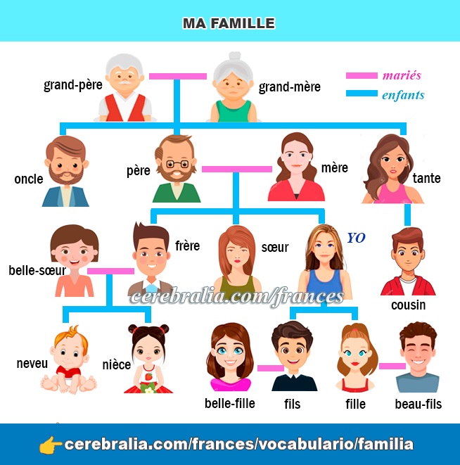 La familia en francés