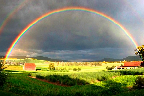 How are rainbows formed?