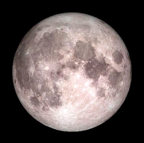 La luna, satélite de la Tierra