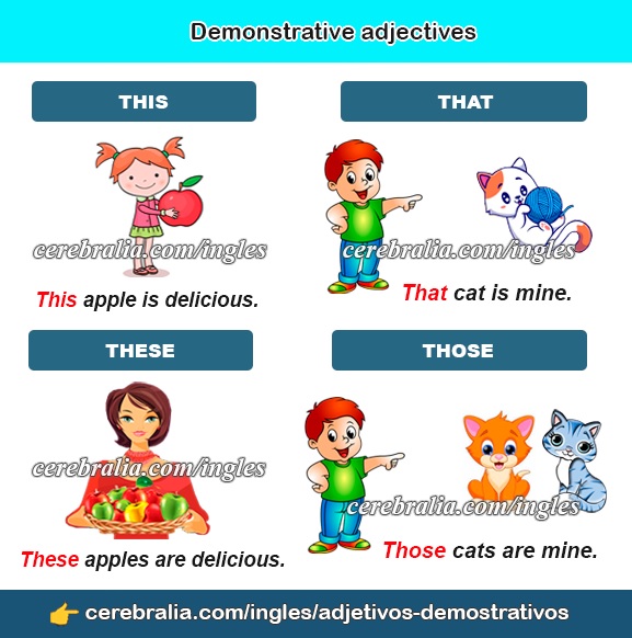 Los adjetivos demostrativos en inglés