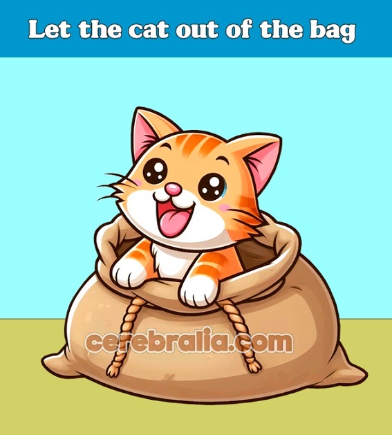 Let the cat out of the bag