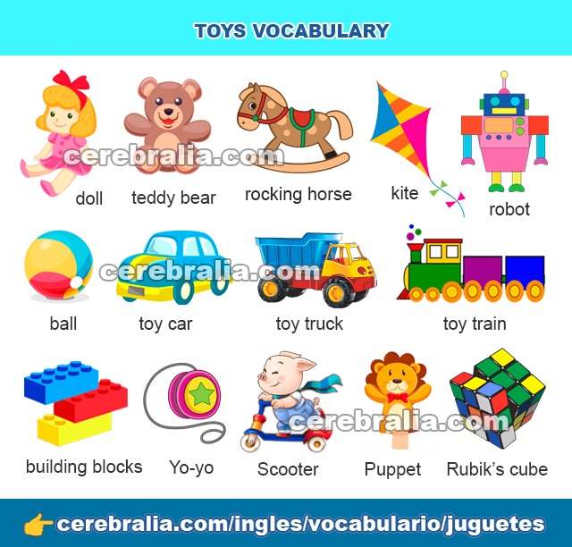 Los juguetes en inglés