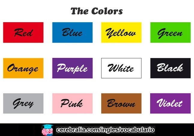 Los colores en inglés