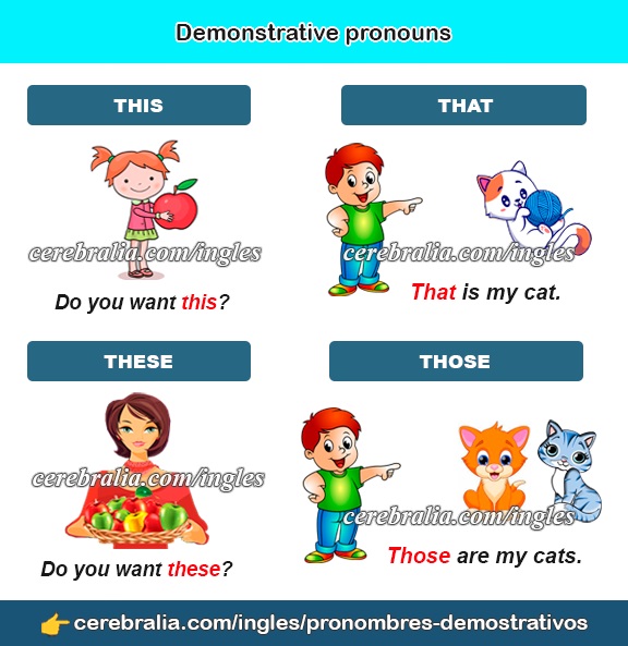 Los pronombres demostrativos en inglés