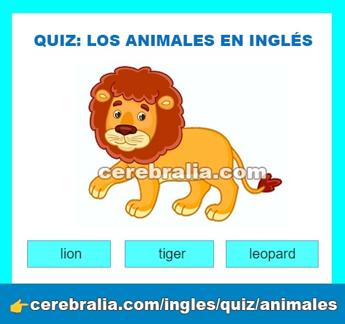 Quiz sobre los animales en inglés