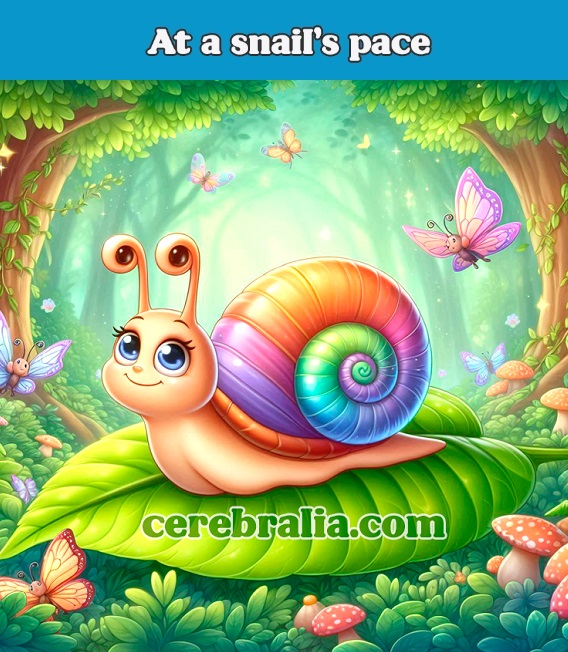 At a snail's pace