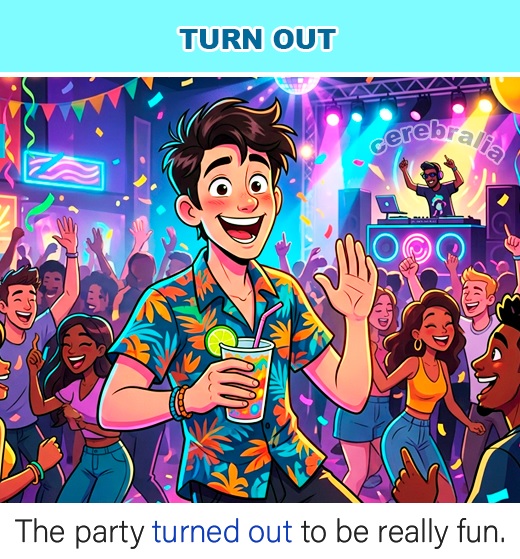 Phrasal Verb Turn Out