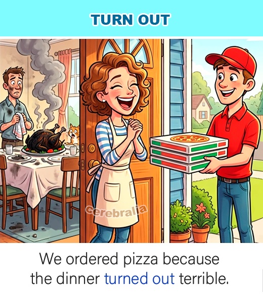 Phrasal Verb Turn Out