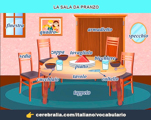 El comedor en italiano