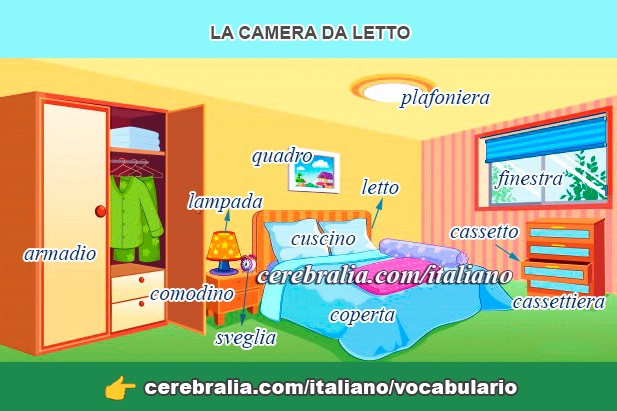El dormitorio en italiano