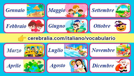 Los meses del año en italiano
