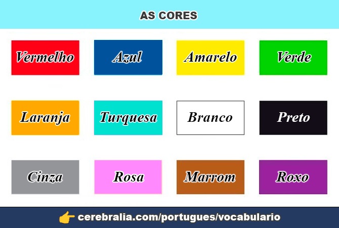 Los colores en portugués
