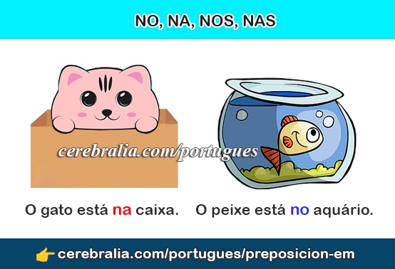 Cómo usar NO, NA, NOS, NAS en portugués