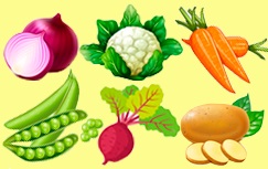 Las verduras en portugués