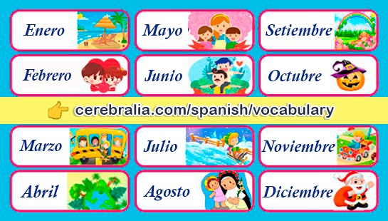 Months of the Year in Spanish